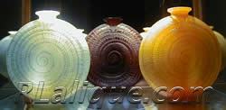 RLalique Escargots Trio of R Lalique Vases